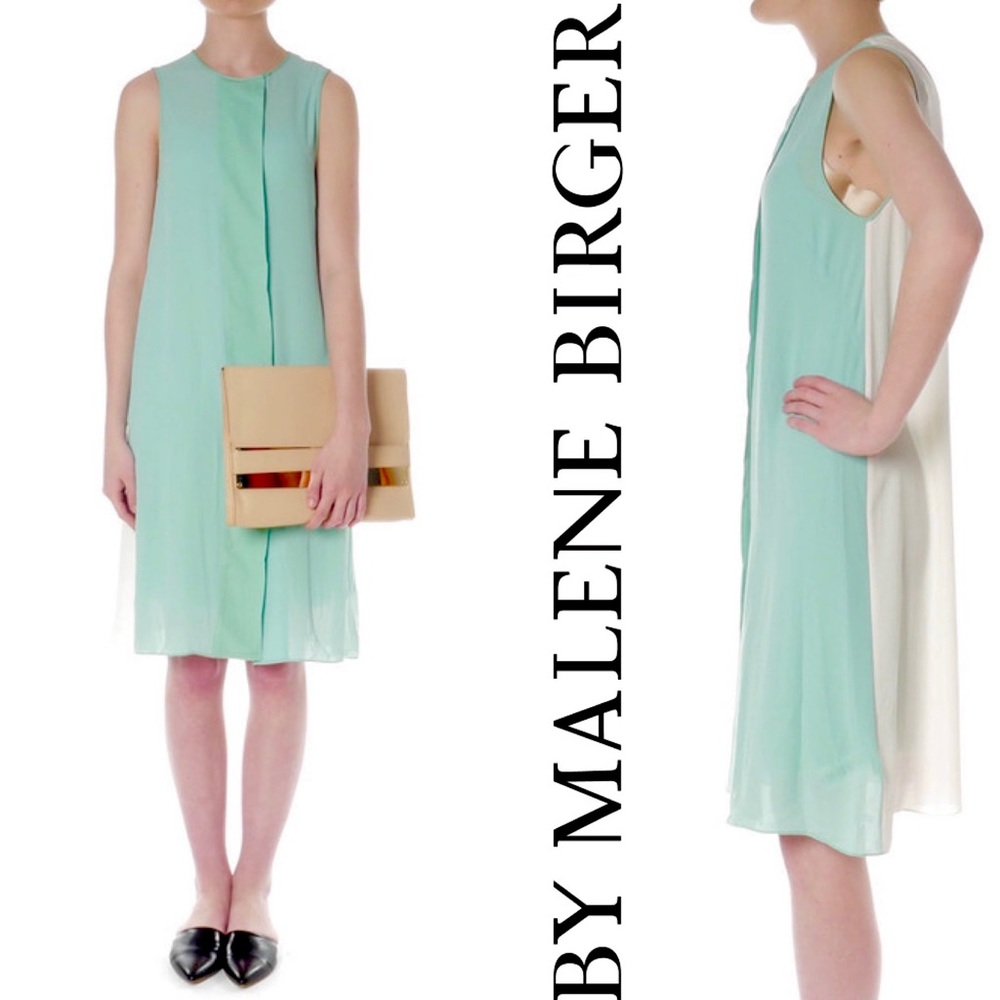 MALENE BIRGER. Mint Cream Colorblock Dress!
